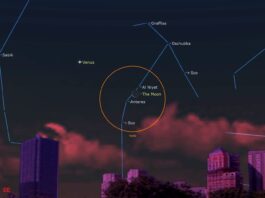 Mira a la estrella supergigante roja Antares pasar detrás de la luna a primera hora del 8 de enero